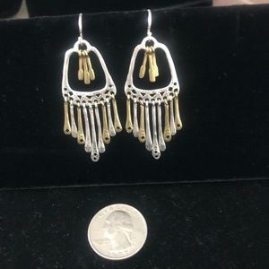 Beautiful Silpada earrings. .925 sterling silver and brass ‘Wind Chime’ earrings